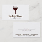 Wine Glass | Vollständig (Zeitkarte) Visitenkarte (Vorne/Hinten)