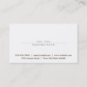 Wine Glass | Vollständig (Zeitkarte) Visitenkarte (Rückseite)