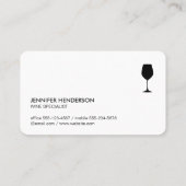 Wine Glass | Weinberg | Sommelier Visitenkarte (Rückseite)