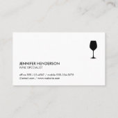 Wine Glass | Weinberg | Sommelier | Weintrauben Visitenkarte (Rückseite)