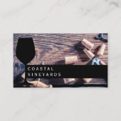 Wine Glass | Weinkorn auf Holztischen Visitenkarte (Vorderseite)