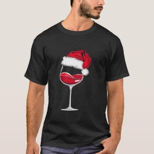 Wine Glass Xmas Wine tasting in der Weihnachtsmann T-Shirt
