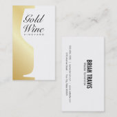 Wine Glass | Zählerraum, Gold Visitenkarte (Vorne/Hinten)