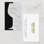 Wine Glass | Zählraum | Marmor Visitenkarte (Vorne/Hinten)