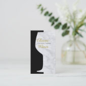 Wine Glass | Zählraum | Marmor Visitenkarte (Stehend Vorderseite)