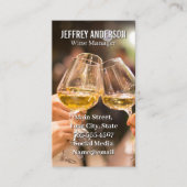 Wine Glasses Cheers | QR-Code Visitenkarte (Vorderseite)