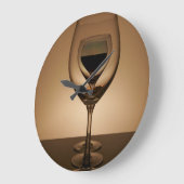 Wine Glasses  Große Wanduhr (Winkel)
