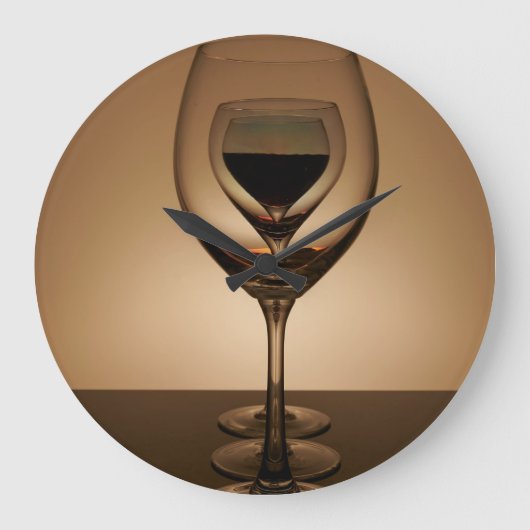 Wine Glasses  Große Wanduhr (Vorderseite)