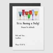 Wine Glasses Party Einladung (Vorne/Hinten)