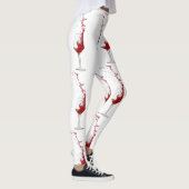 Wine Glasses Splashing Red Wine  Leggings (Rechts)