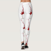 Wine Glasses Splashing Red Wine  Leggings (Rückseite)