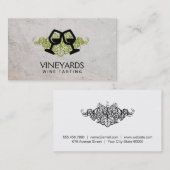 Wine Glasses Toast | Trauben und Wein Visitenkarte (Vorne/Hinten)