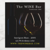 Wine Glasses, Wine Bar/Winery Weinetikett (Einzelnes Label)