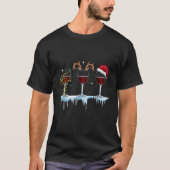 Wine glasses with Reindeer and Santa and Christmas T-Shirt (Vorderseite)