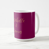 Wine & Gold Colors Professional Trendy Modern Kaffeetasse (VorderseiteRechts)