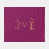 Wine & Gold Farben Beruflich Trendy Moderne Fleecedecke (Vorderseite (Horizontal))