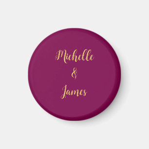 Wine & Gold Farben Beruflich Trendy Moderne Magnet