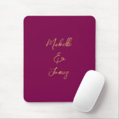 Wine & Gold Farben Beruflich Trendy Moderne Mousepad (Mit Mouse)