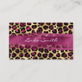 Wine Gold Foil Leopard Pinacoteca Visitenkarte (Vorderseite)
