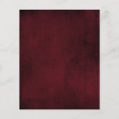 Wine & Gold Regal Wedding Einladung Budget Flyer (Hinten)