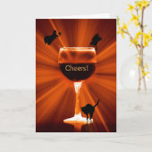 Wine Happy Halloween Cards Karte (Gelbe Blume)