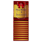 Wine Holiday Season - Neujahr Geschenktüte Für Weinflaschen (Vorderseite)