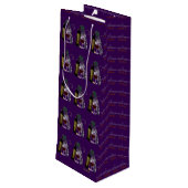 Wine Humorous Graphics Geschenktüte Für Weinflaschen (Rückseite Schrägansicht)