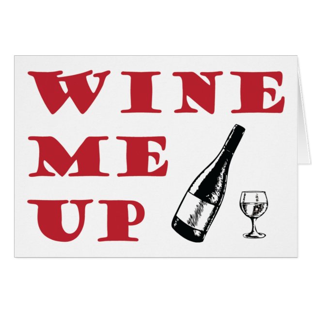 Wine ich herauf Karte (Vorderseite (Horizontal))