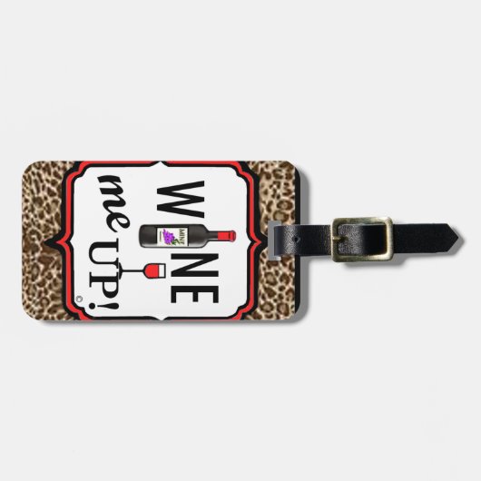 Wine ich oben! gepäckanhänger (Vorderseite horizontal)