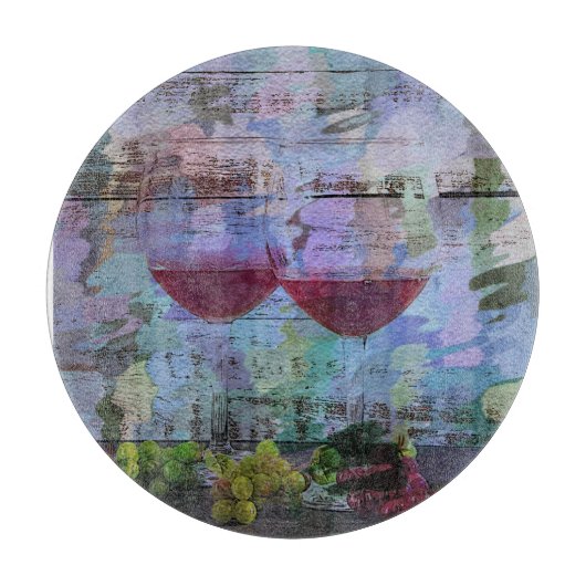 Wine Impressions Digital Art Cutting Board Schneidebrett (Vorderseite)