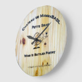 Wine Is Bottled Poetry Clock! Große Wanduhr (Winkel)