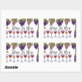 Wine Is Nice Sticker (Blatt)