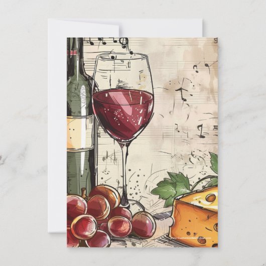 Wine & Jazz Probe Dinner Einladung (Rückseite)