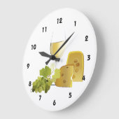 Wine & Käse Wall Clock Große Wanduhr (Winkel)