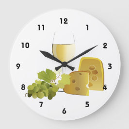 Wine & Käse Wall Clock Große Wanduhr