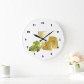 Wine & Käse Wall Clock Große Wanduhr (Zuhause)