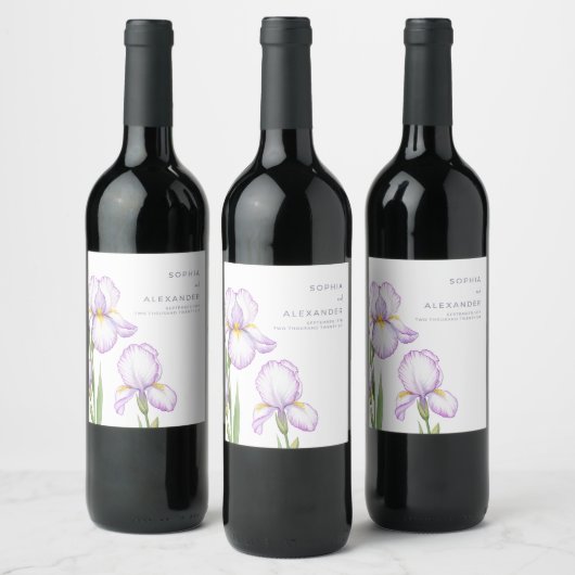 Wine Label  for a Modern Wedding.  Weinetikett (Flaschen)