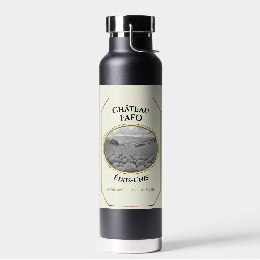 Wine Label Water Bottle Trinkflasche (Links)