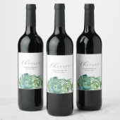 Wine Labels Tropical Palm Blätter Weinetikett (Flaschen)
