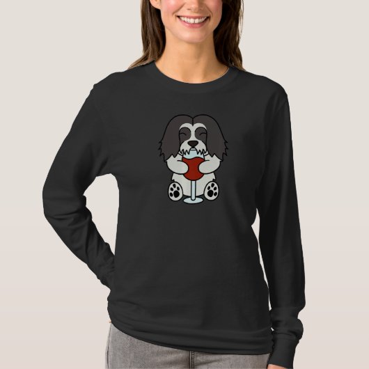 Wine Lhasa Apso Dog T-Shirt (Vorderseite)