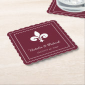 Wine Lilie Wedding Paper Untersetzer (angewinkelt)