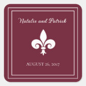 Wine Lilie Wedding Stickers (Vorderseite)