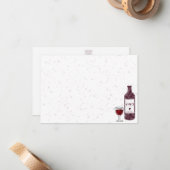 Wine Lover Blank Watercolor Mitteilungskarte (Vorderseite/Rückseite Beispiel)