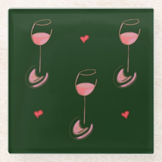 Wine lover coasters glasuntersetzer (Vorderseite)