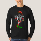 Wine Lover Elf Group Matching Family Christmas T-Shirt (Vorderseite)