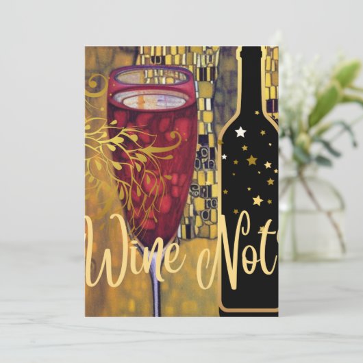 Wine Lover Feiertagskarte (Stehend Vorderseite)