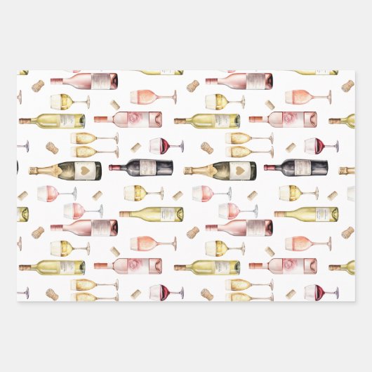 Wine Lover Geschenkpapier Set (Vorderseite 3)