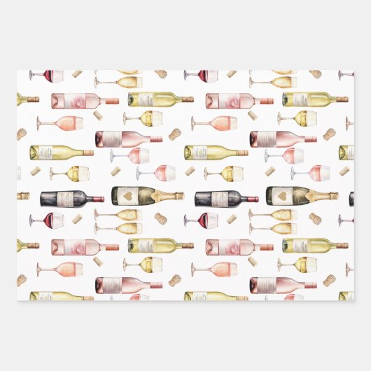 Wine Lover Geschenkpapier Set (Vorderseite)