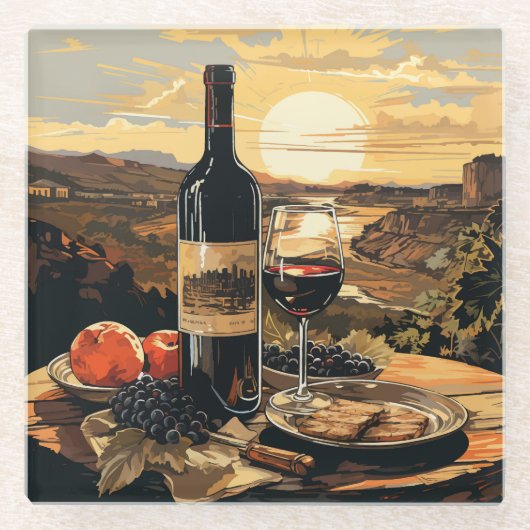 Wine Lover Glasuntersetzer (Vorderseite)