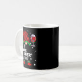 Wine Lover Gnome Red Buffalo Plaid Matching Family Kaffeetasse (Vorderseite Links)